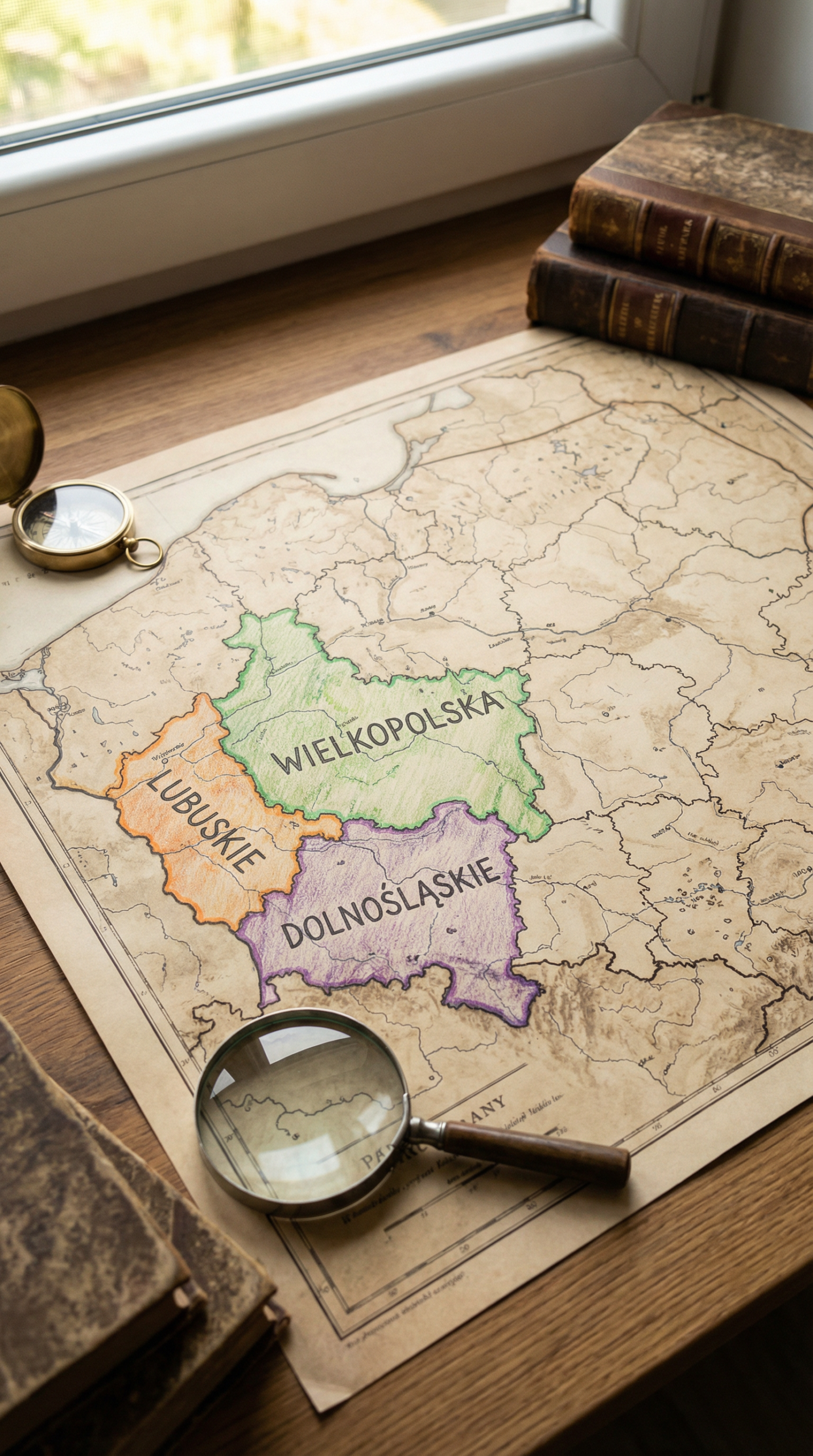 Mapa obszaru działania - Wielkopolskie, Lubuskie, Dolnośląskie